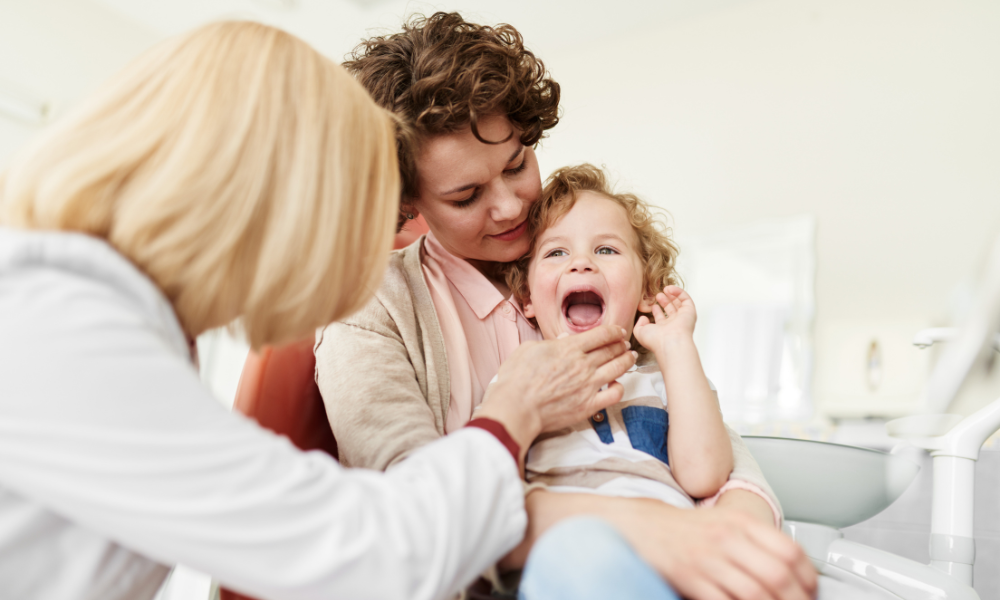 child at dentist visit pediatric dental checkup Wake Forest NC